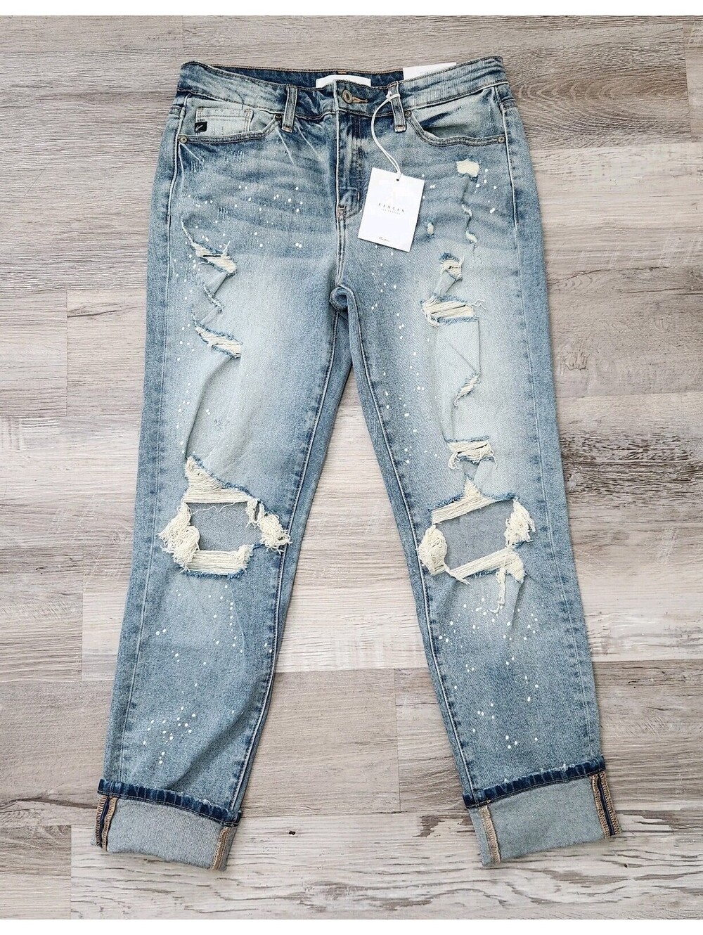 Kancan Jeans Waist 27 Size 7 Stretch NWT Distressed